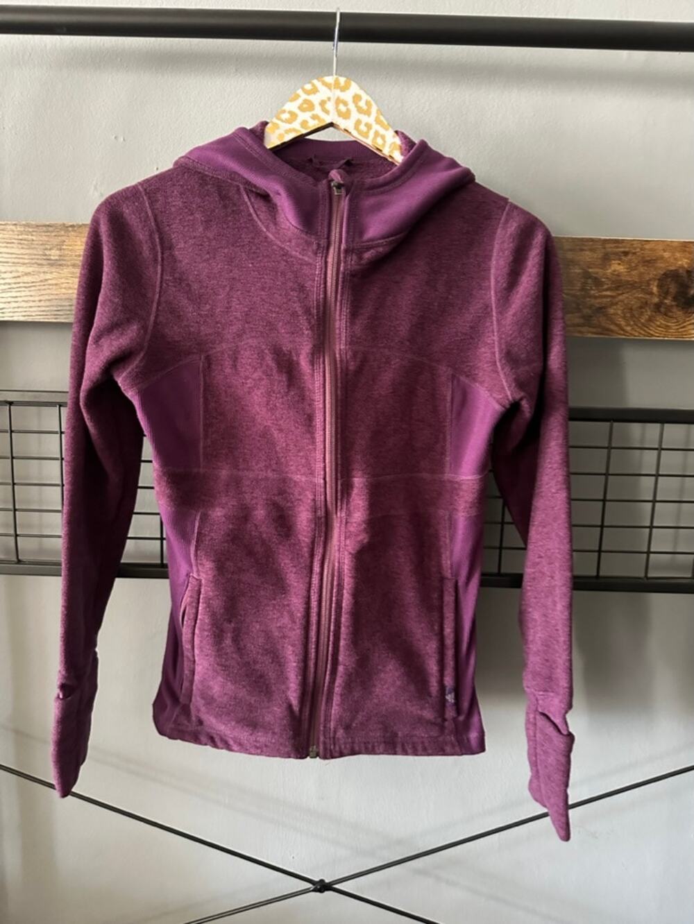 Prana Women's Purple Full Zip Fleece with Hood | Size Small